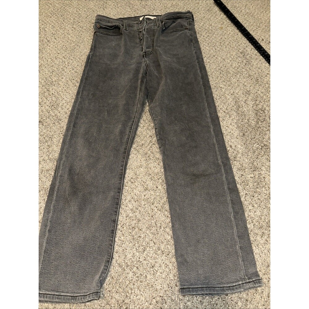 Levi's Jeans Women's 30x36 Wedgie Straight High Rise Button Fly Stretch Gray